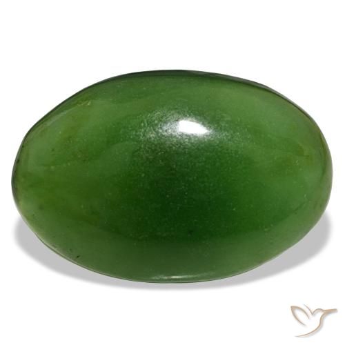 Serpentina naturale verde da 11,27 ct, taglio ovale, trasparente