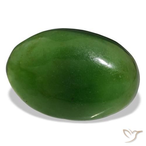 Serpentina naturale verde da 11,27 ct, taglio ovale, trasparente