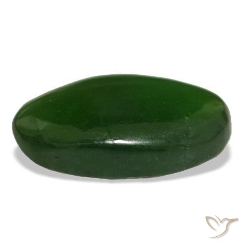 Serpentina naturale verde da 11,27 ct, taglio ovale, trasparente