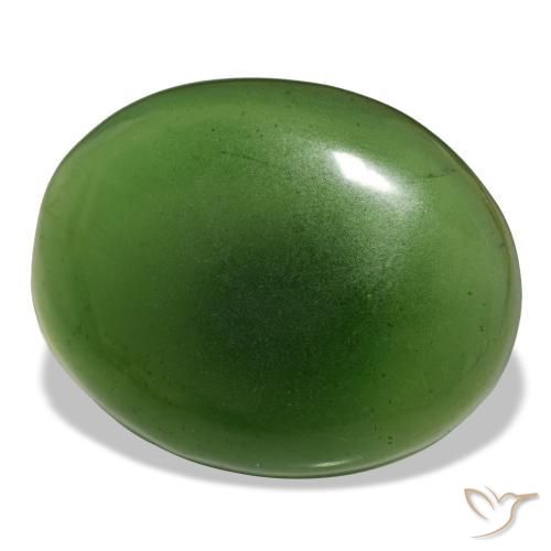 Serpentina naturale verde da 19,15 ct, taglio ovale, trasparente