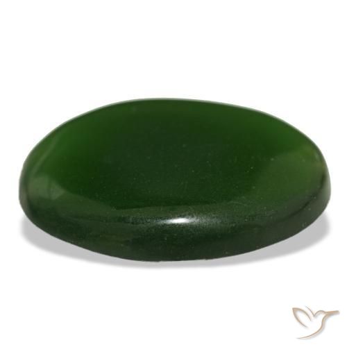 Serpentina naturale verde da 19,15 ct, taglio ovale, trasparente