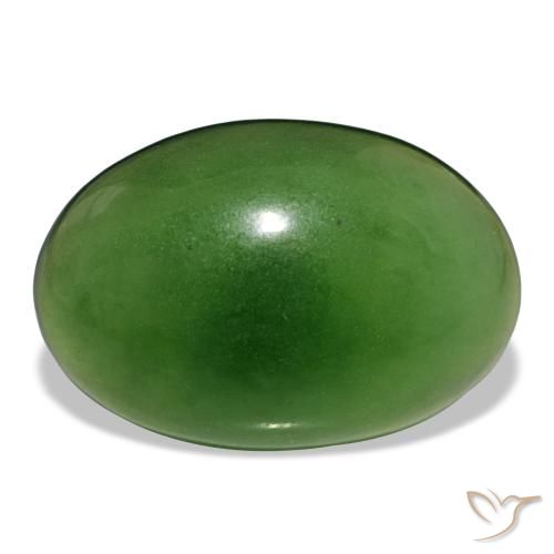 9.58ct verde serpentina, ovale, trasparente