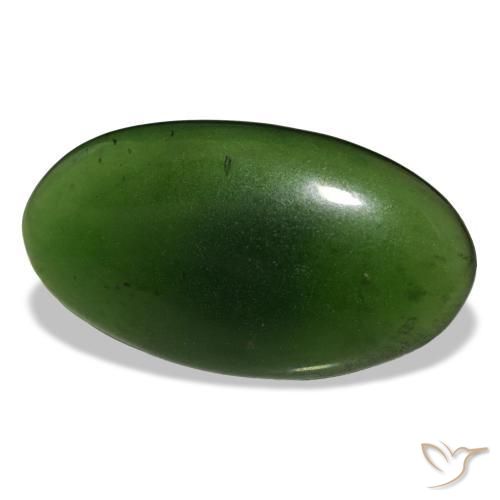Serpentina naturale verde da 11,55 ct, taglio ovale, trasparente