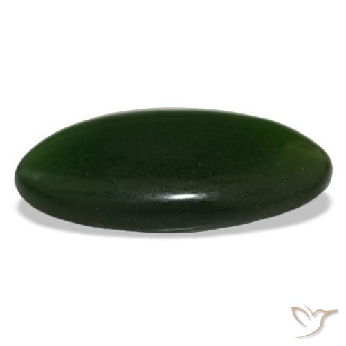 Serpentina naturale verde da 11,55 ct, taglio ovale, trasparente