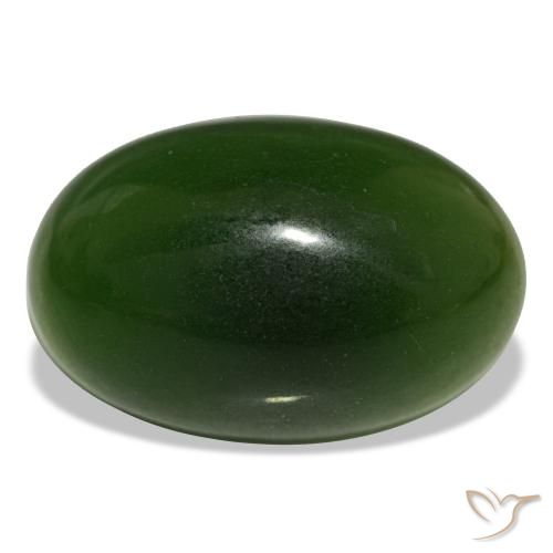 Serpentina naturale verde da 15,11 ct, taglio ovale, trasparente
