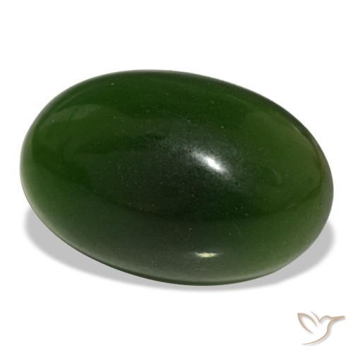 Serpentina naturale verde da 15,11 ct, taglio ovale, trasparente