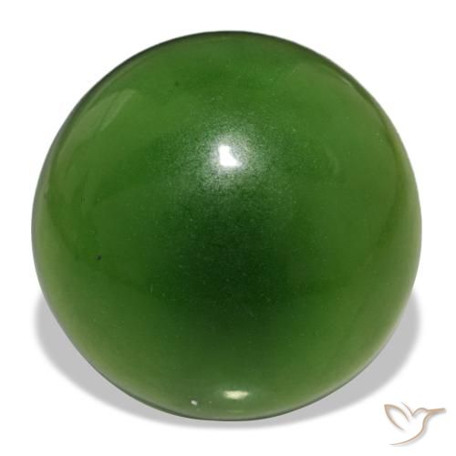 Serpentina naturale verde da 13,21 ct, taglio rotondo, trasparente