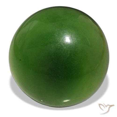Serpentina naturale verde da 13,21 ct, taglio rotondo, trasparente