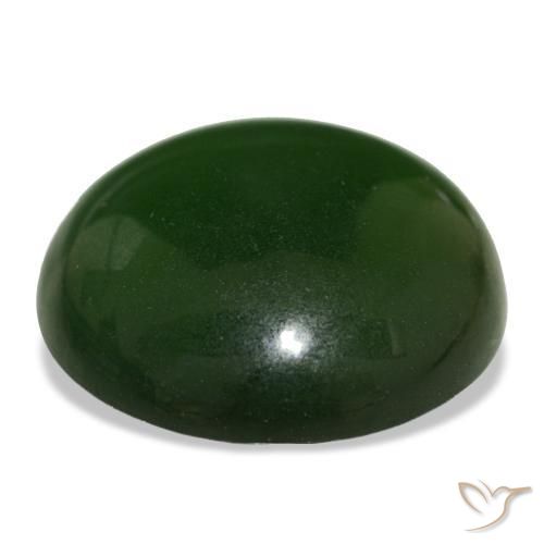 Serpentina naturale verde da 13,21 ct, taglio rotondo, trasparente