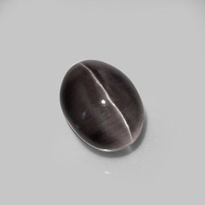 Sillimanite cat's eye naturale marrone da 5,20 ct, taglio ovale, traslucido