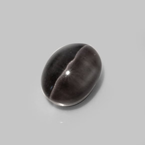 Sillimanite cat's eye naturale marrone da 5,20 ct, taglio ovale, traslucido