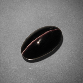 Sillimanite cat's eye naturale marrone da 5,42 ct, taglio ovale, opaco