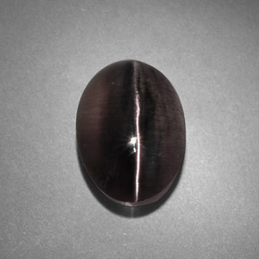 Sillimanite cat's eye naturale grigio da 4,45 ct, trasparente, trasparente/traslucido