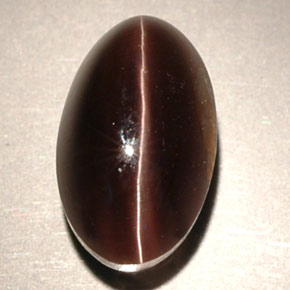 Sillimanite cat's eye naturale marrone da 4,63 ct, trasparente, trasparente/traslucido