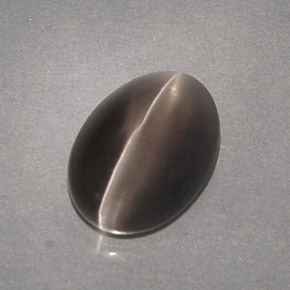 Sillimanite Occhio di Gatto Marrone naturale da 3.39 ct, Taglio ovale, Traslucido