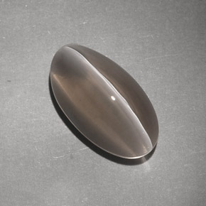 Sillimanite cat's eye naturale marrone da 7,02 ct, trasparente, trasparente/traslucido