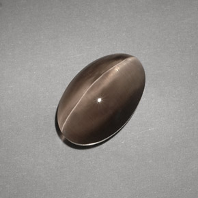 Sillimanite cat's eye naturale marrone da 4,88 ct, trasparente, trasparente/traslucido