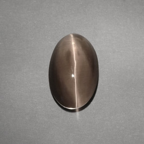 Sillimanite cat's eye naturale marrone da 4,88 ct, trasparente, trasparente/traslucido
