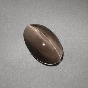 Sillimanite cat's eye naturale marrone da 4,88 ct, trasparente, trasparente/traslucido