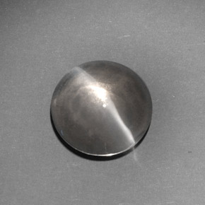 Sillimanite cat's eye naturale grigio da 6,62 ct, trasparente, trasparente/traslucido