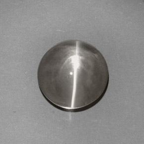 Sillimanite cat's eye naturale grigio da 6,62 ct, trasparente, trasparente/traslucido