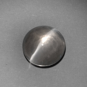 Sillimanite cat's eye naturale grigio da 6,62 ct, trasparente, trasparente/traslucido
