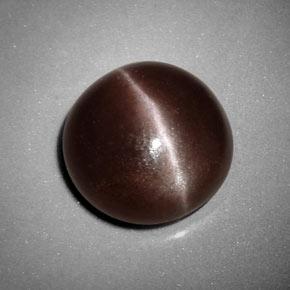 Sillimanite cat's eye naturale marrone da 6,99 ct, taglio rotondo, opaco