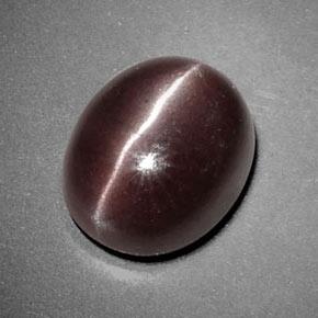 Sillimanite cat's eye naturale marrone da 3,85 ct, taglio ovale, opaco