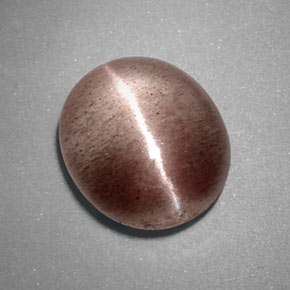 Sillimanite cat's eye naturale marrone da 3,38 ct, trasparente, trasparente/traslucido