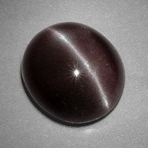 Sillimanite cat's eye naturale marrone da 4,87 ct, taglio ovale, opaco