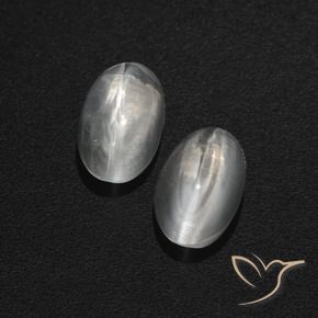 Gemme di Sillimanite Occhio di Gatto Bianco trasparente naturale da 2.04 ct, Ovale, Traslucido