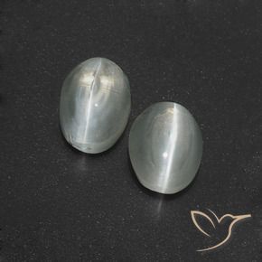Gemme di Sillimanite Occhio di Gatto Bianco trasparente naturale da 2.99 ct, Ovale, Traslucido