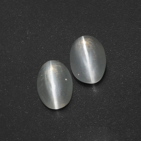 Sillimanite cat's eye naturale fumé da  ct, taglio ovale, traslucido