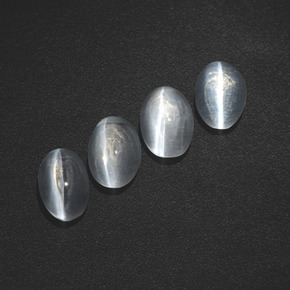 Gemme di Sillimanite Occhio di Gatto color fumo naturale da  ct, Taglio ovale, Traslucido