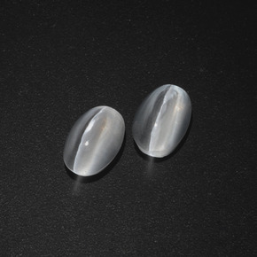 Sillimanite cat's eye naturale grigio da  ct, taglio ovale, traslucido