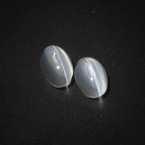 Sillimanite cat's eye naturale fumé da  ct, taglio ovale, traslucido