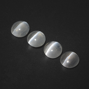 Sillimanite cat's eye naturale grigio da  ct, taglio rotondo, traslucido