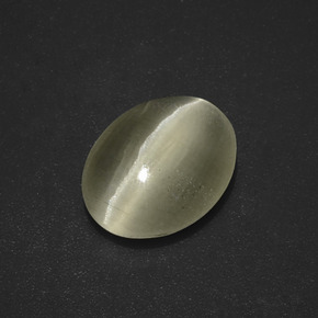 Sillimanite cat's eye naturale marrone da 3,01 ct, taglio ovale, traslucido