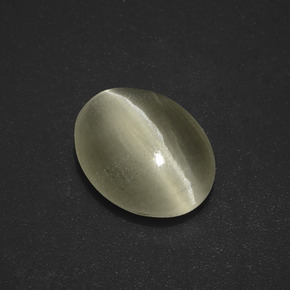 Sillimanite cat's eye naturale marrone da 3,01 ct, taglio ovale, traslucido