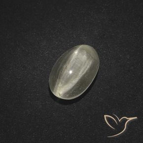 Sillimanite Occhio di Gatto Bianco caldo naturale da 1.91 ct, Ovale, Traslucido