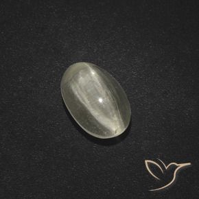 Sillimanite Occhio di Gatto Bianco caldo naturale da 1.91 ct, Ovale, Traslucido