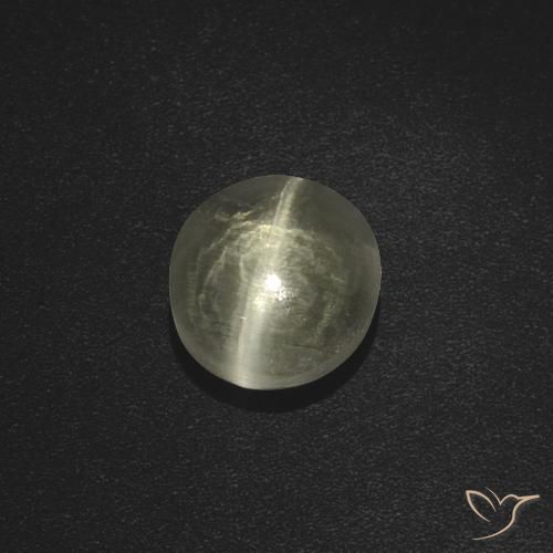 2.51ct Naturale Bianco caldo Sillimanite effetto occhio di gatto, Ovale, Traslucido