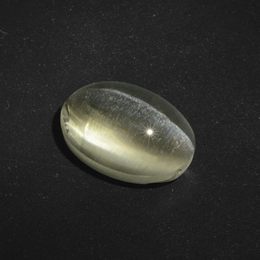 Sillimanite cat's eye naturale marrone da 5,56 ct, taglio ovale, traslucido