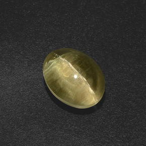 Sillimanite Occhio di Gatto Marrone verdastro naturale da 2.46 ct, Taglio ovale, Traslucido
