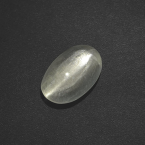 Sillimanite Occhio di Gatto Marrone grigio naturale da 1.89 ct, Taglio ovale, Traslucido