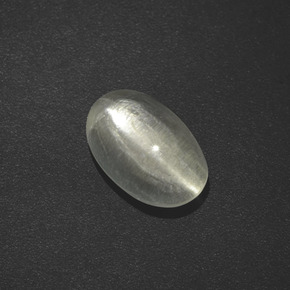 Sillimanite Occhio di Gatto Marrone grigio naturale da 1.89 ct, Taglio ovale, Traslucido