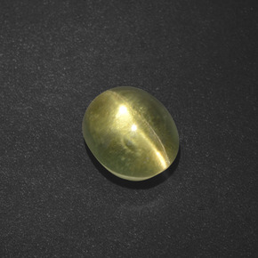 Sillimanite Occhio di Gatto Marrone verdastro naturale da 1.78 ct, Taglio ovale, Traslucido
