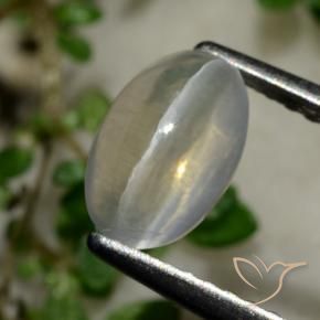 Sillimanite Occhio di Gatto Grigio molto chiaro naturale da 1.65 ct, Ovale, Trasparente