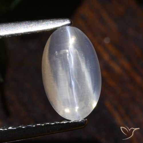 1.75ct Naturale Chiaro Sillimanite effetto occhio di gatto, Ovale, Trasparente