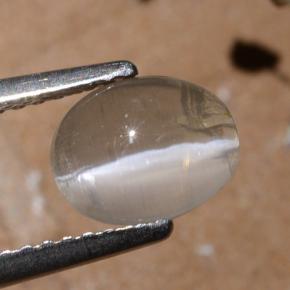 Sillimanite Occhio di Gatto color fumo naturale da 1.44 ct, Taglio ovale, Traslucido